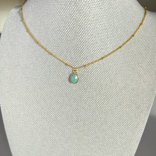 Amazonite Necklace | Gold