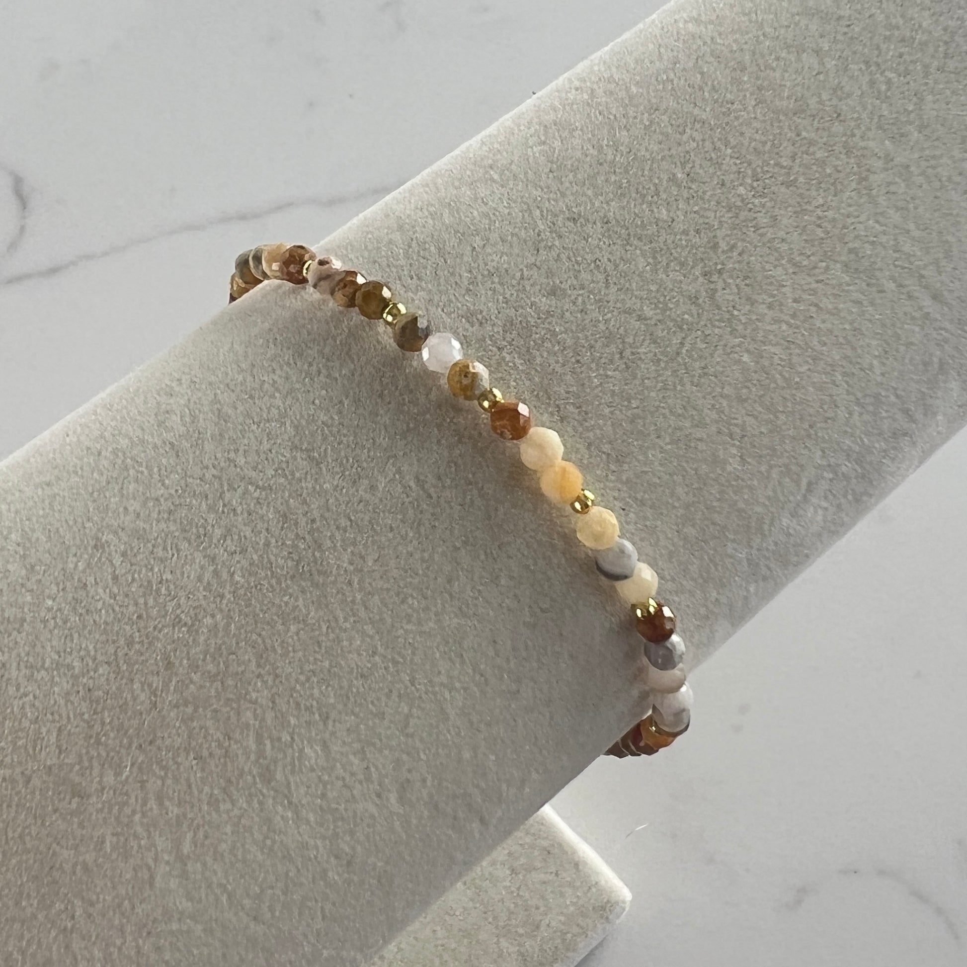 Crazy Lace Agate Dainty Bracelet