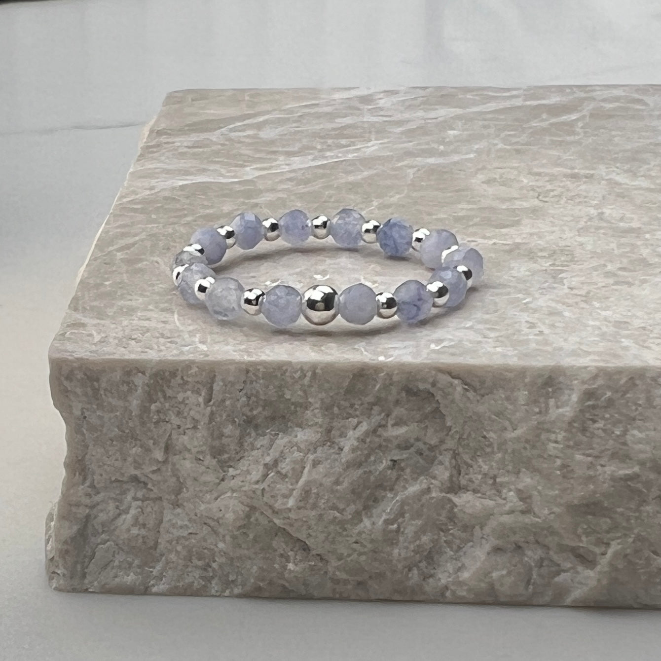 Tanzanite Stretch Ring | Sterling Silver