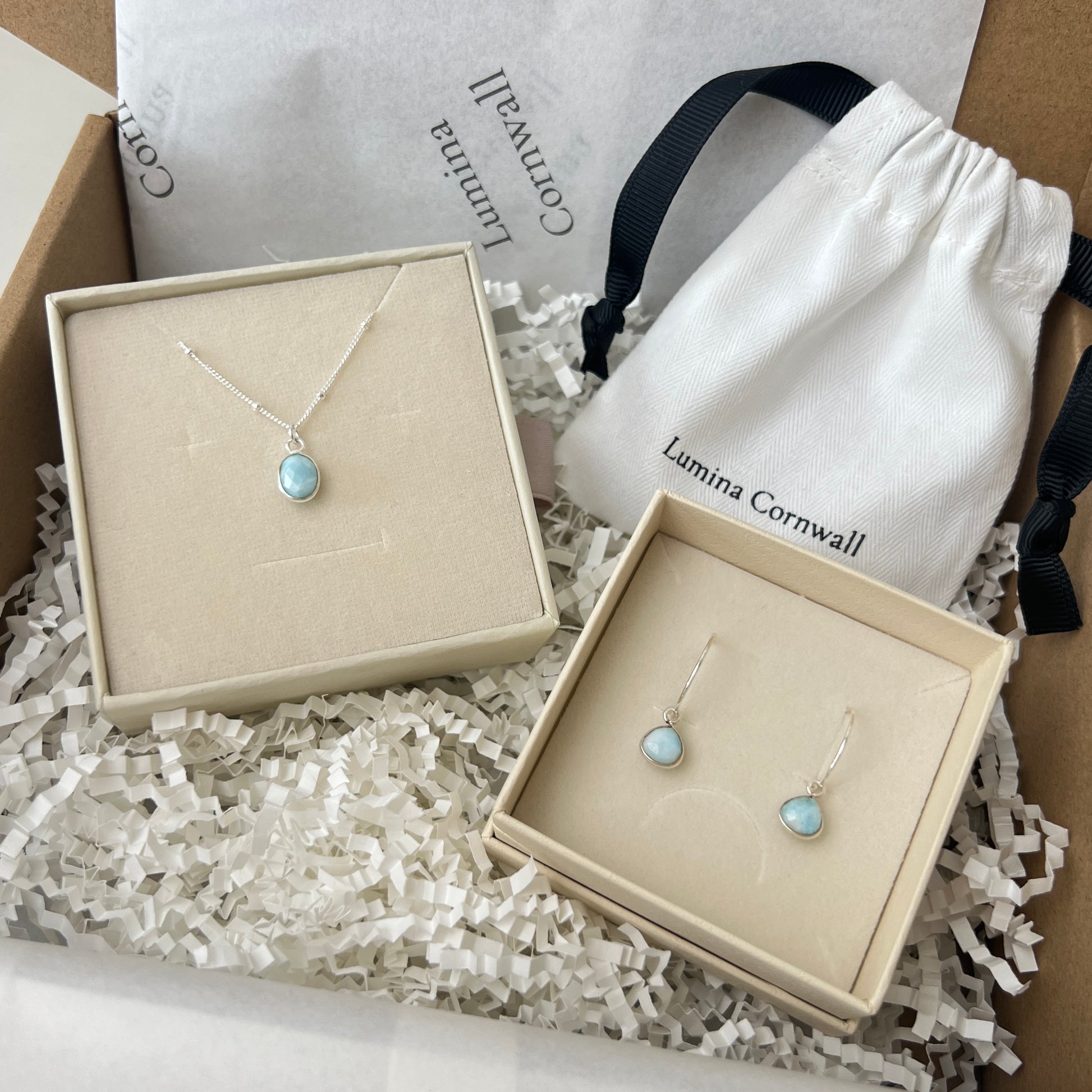 Larimar Necklace | Sterling Silver