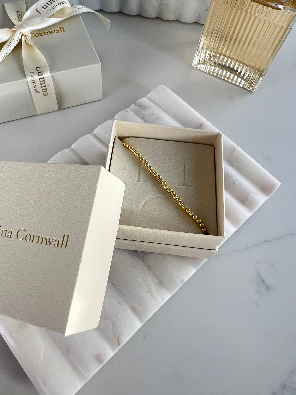 18k Gold-Plated Beaded Bracelet