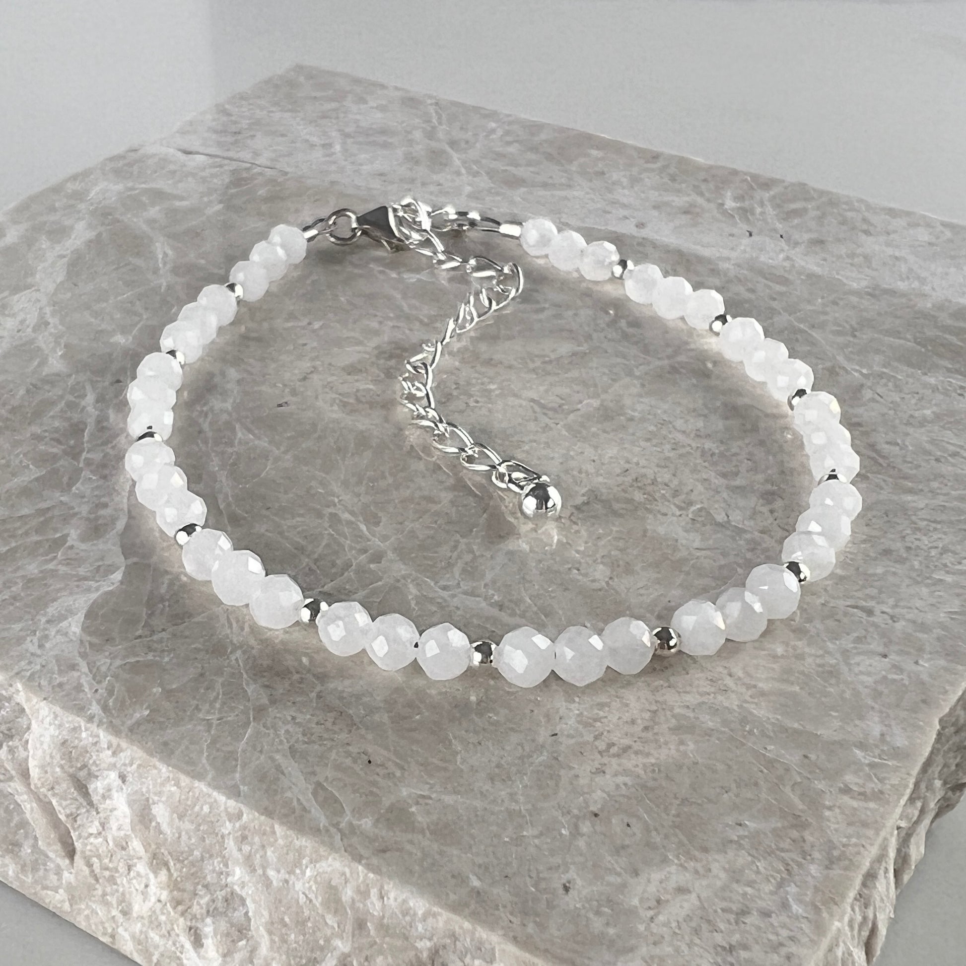 White Jade Dainty Bracelet