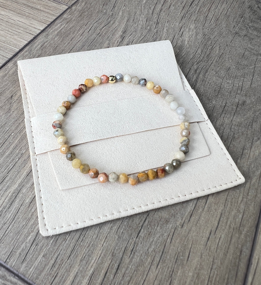 Crazy Lace Agate Stretch Bracelet