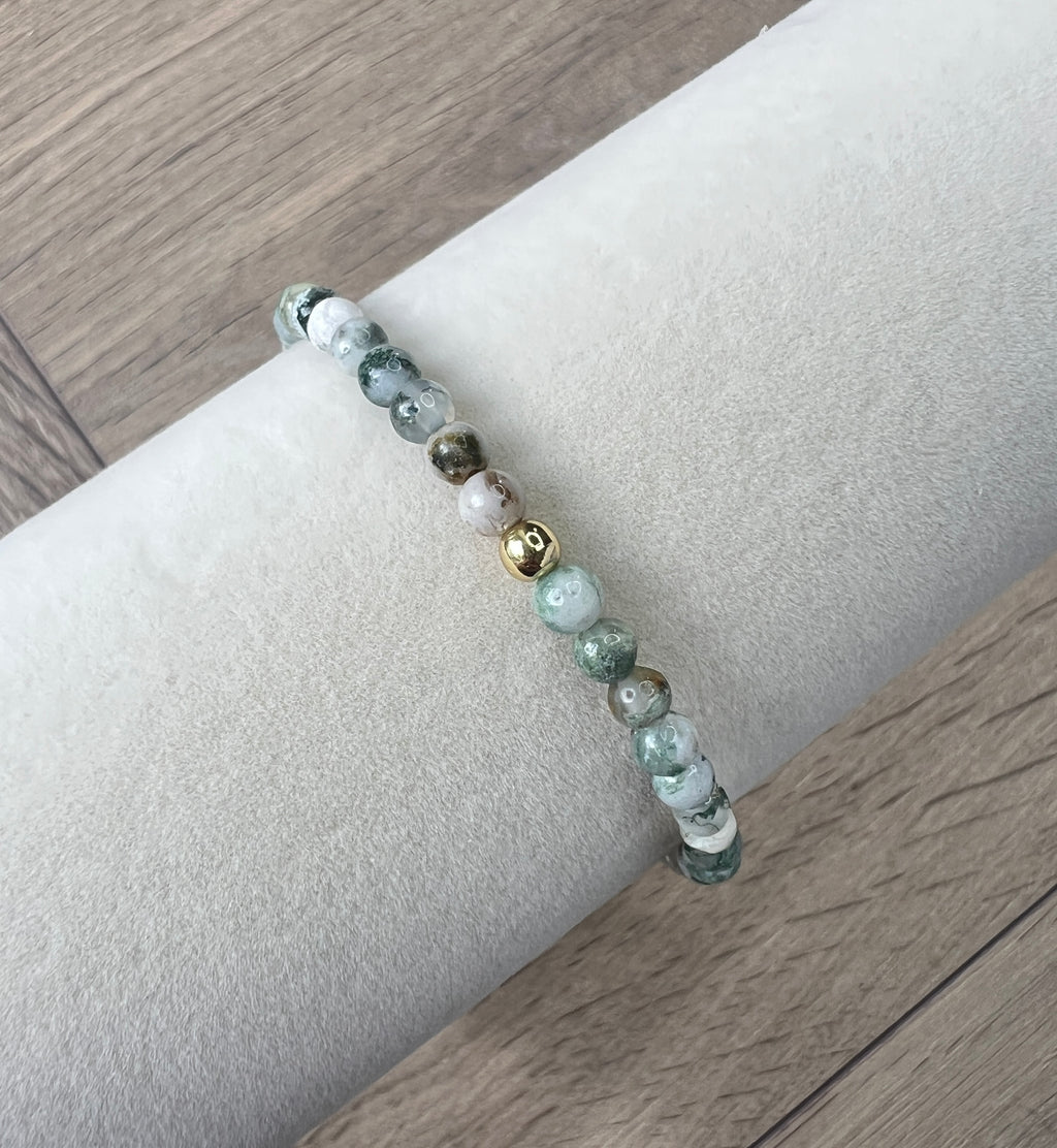 Tree Agate Stretch Bracelet