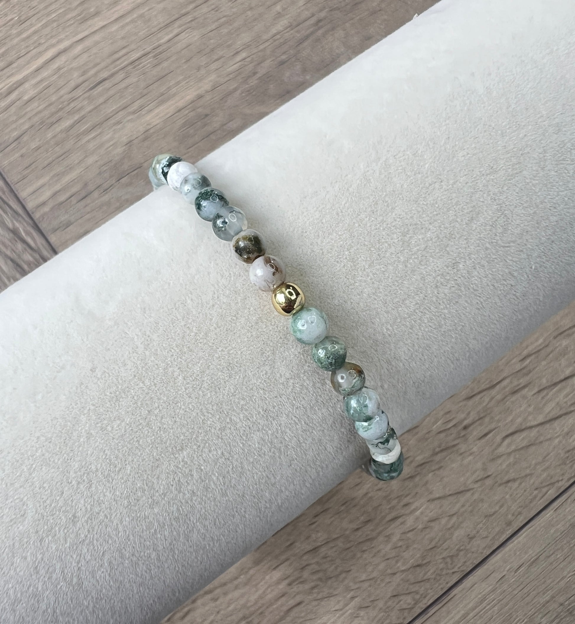 Tree Agate Stretch Bracelet