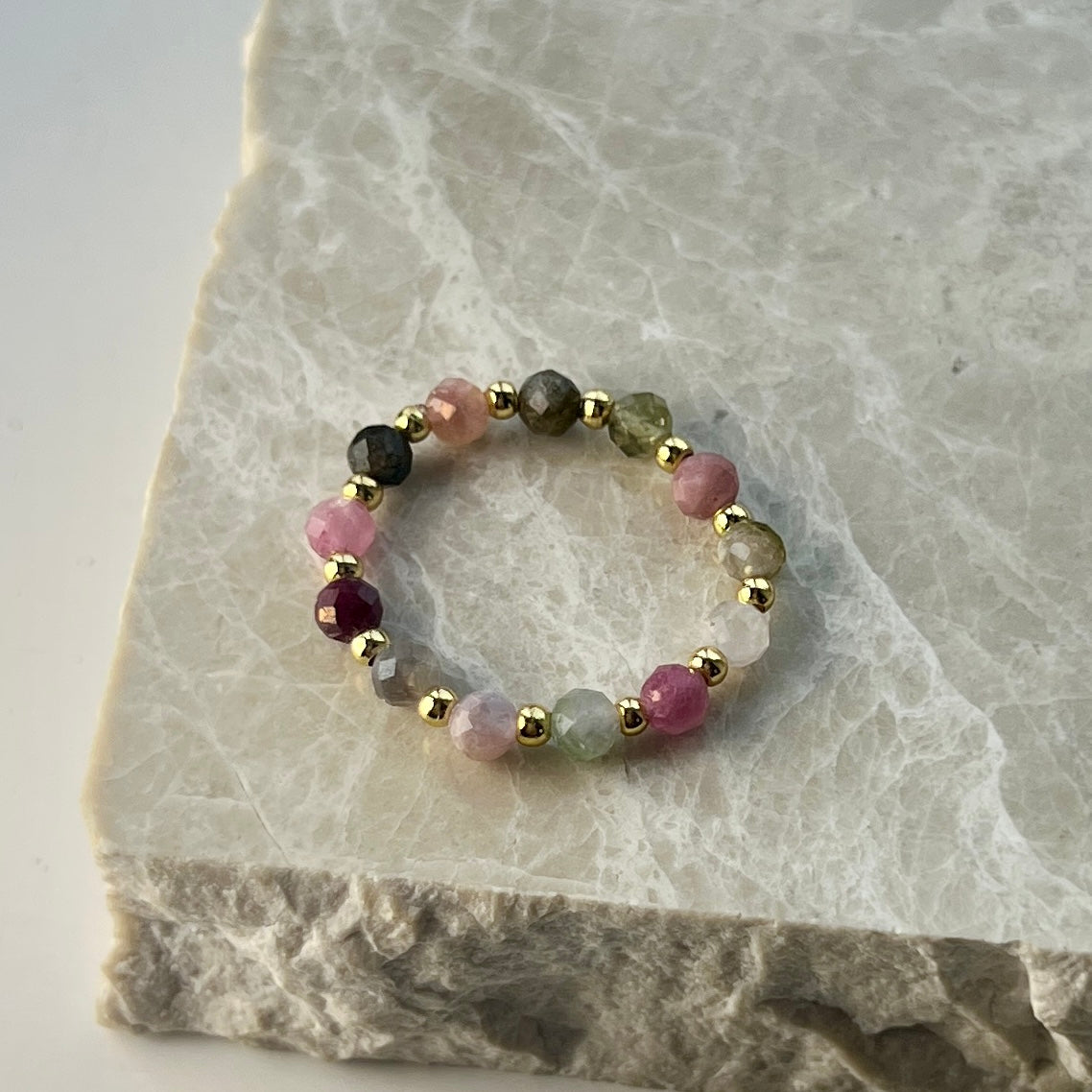 Watermelon Tourmaline Ring