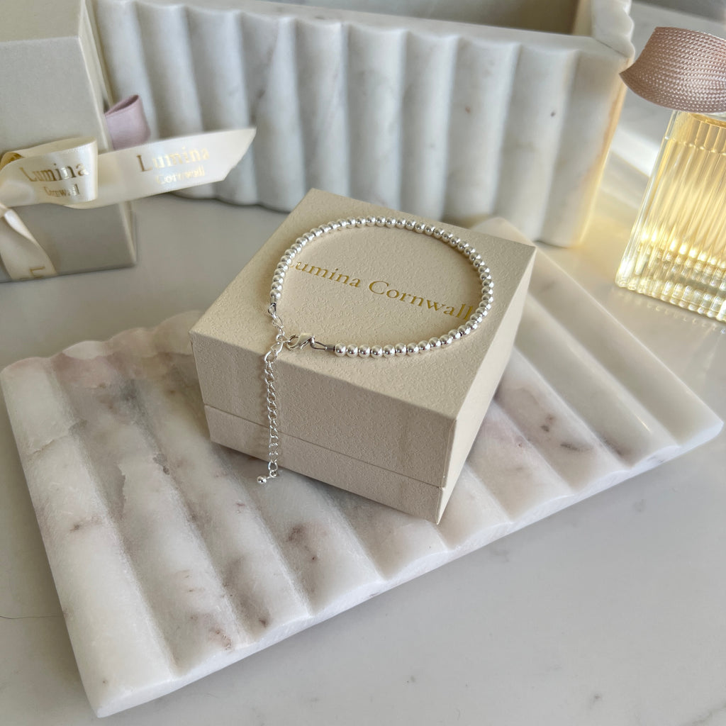 Sterling Silver Beaded Bracelet