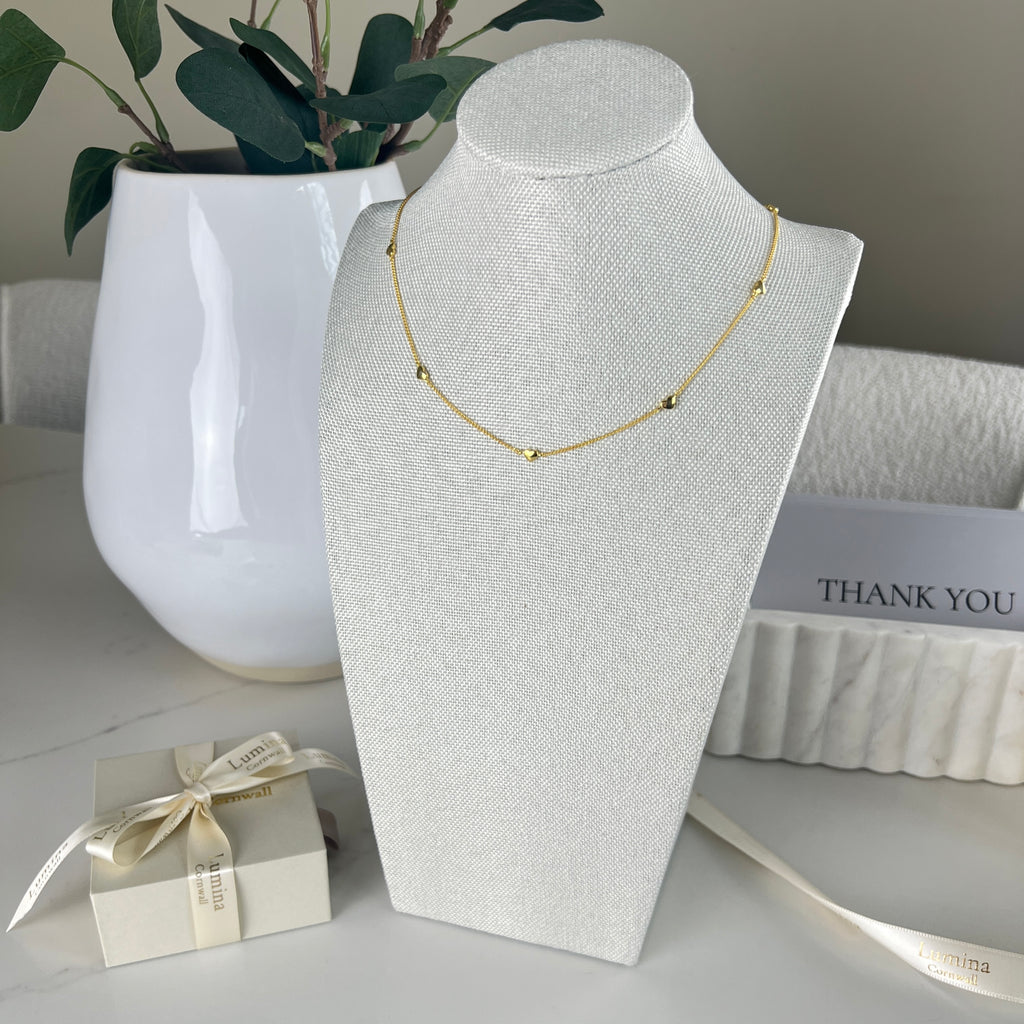 Dainty Heart Necklace | Gold