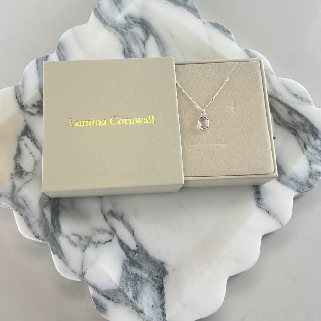 Pink Amethyst Necklace | Sterling Silver