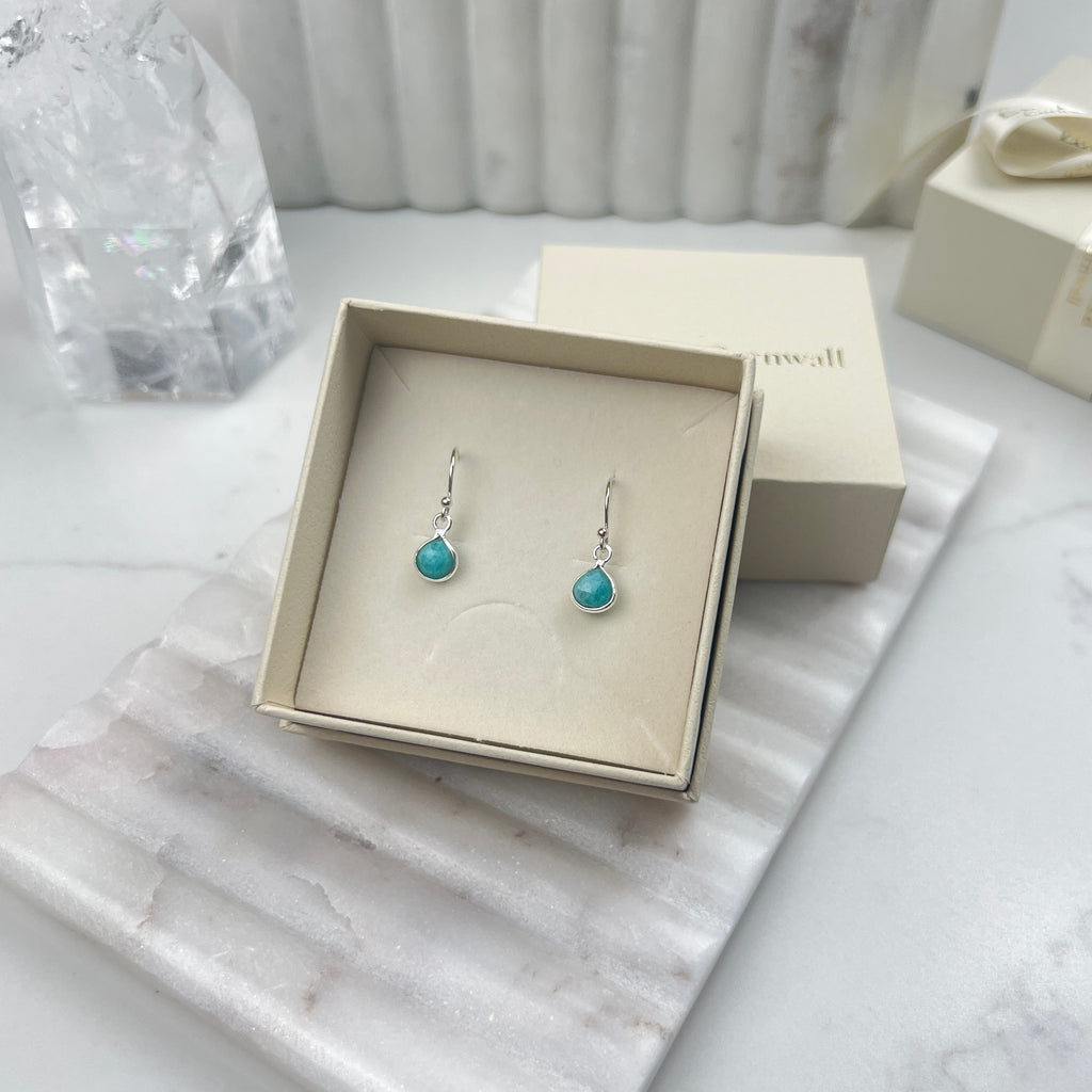Sterling Silver Amazonite Earrings