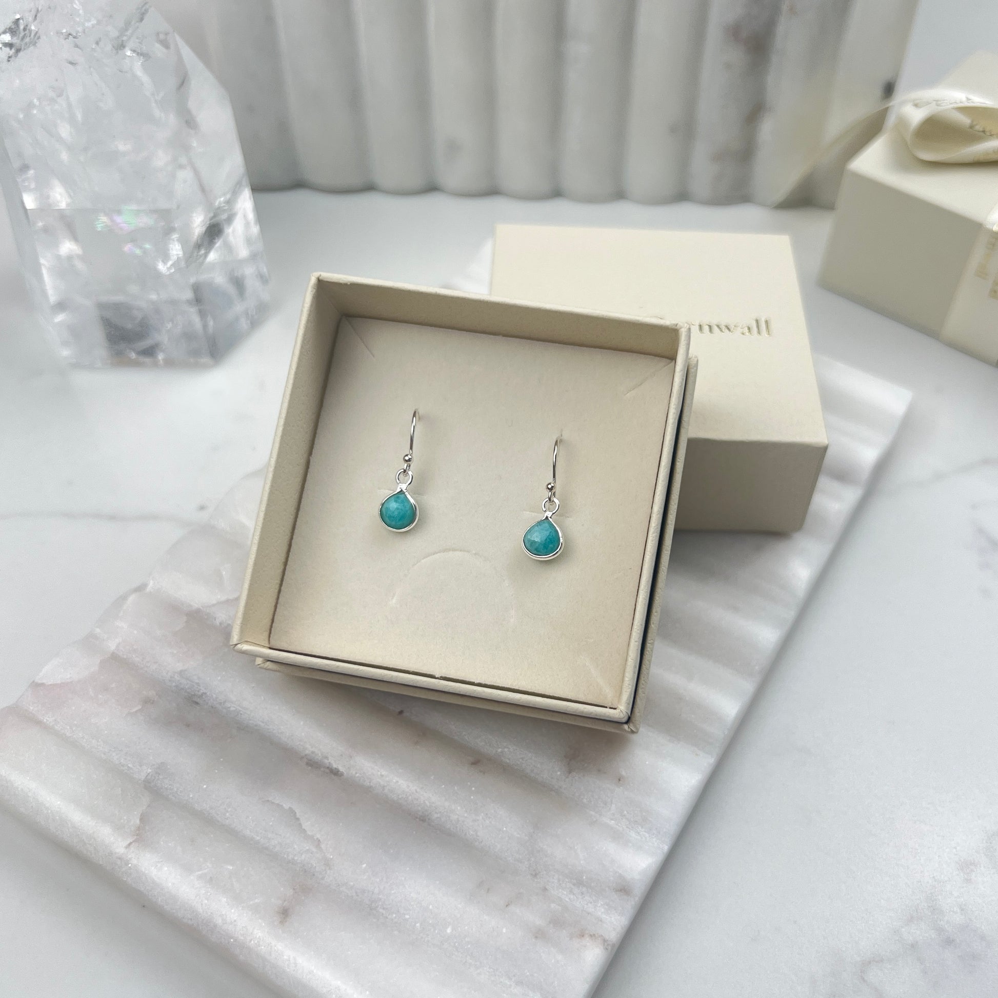 Sterling Silver Amazonite Earrings