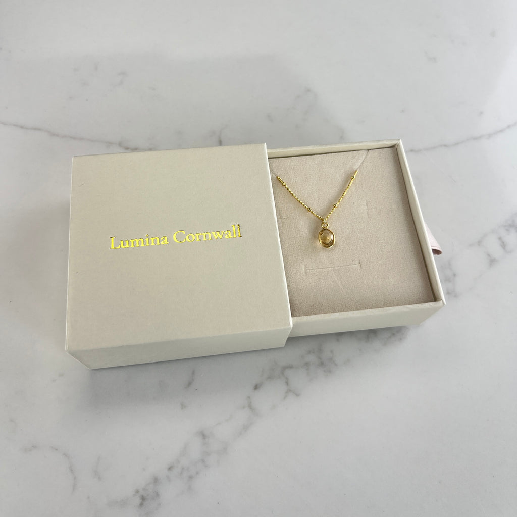 Citrine Necklace | Gold