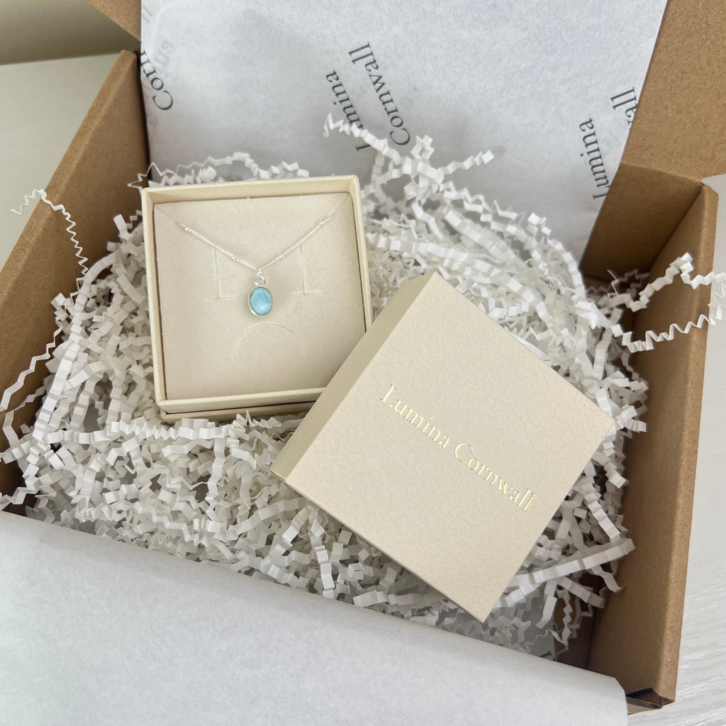 Larimar Necklace | Sterling Silver