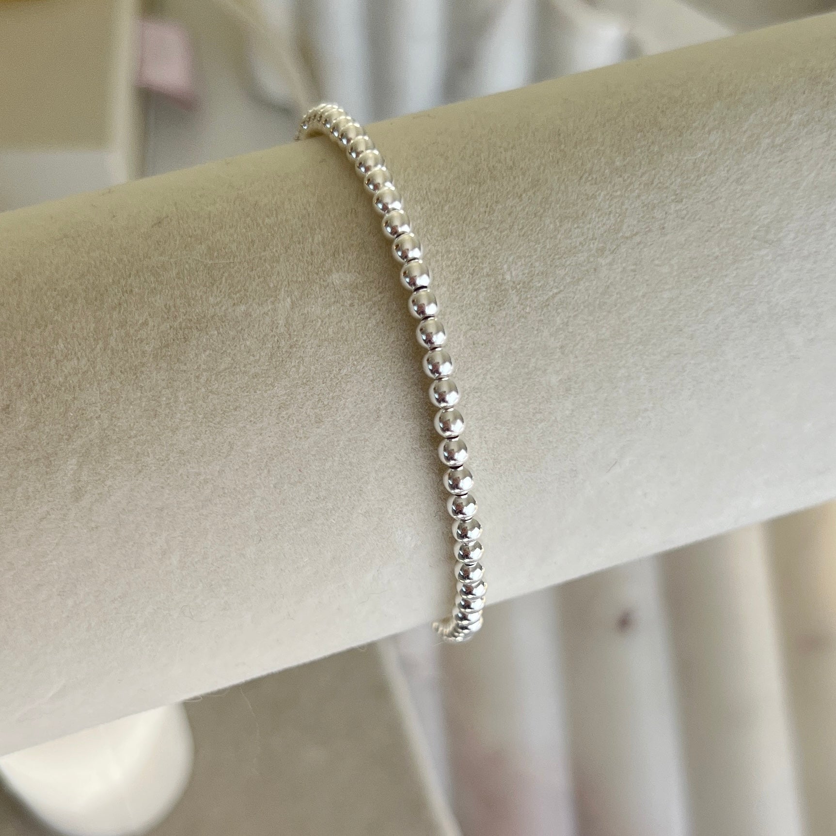 Sterling Silver Beaded Bracelet