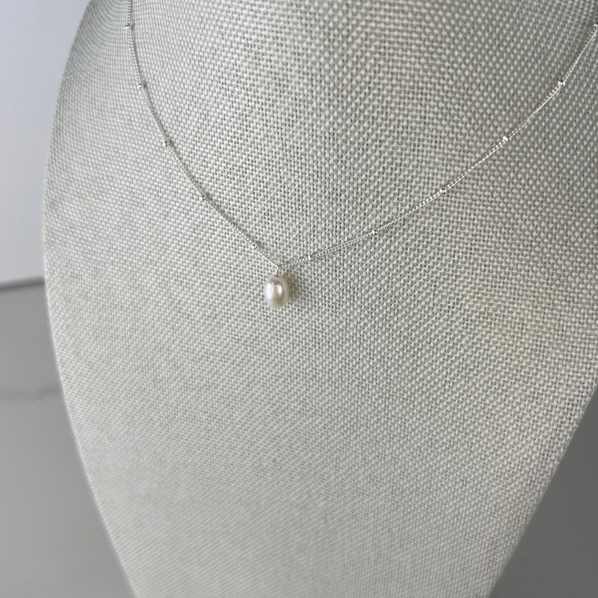 Freshwater Pearl Necklace | Sterling Silver