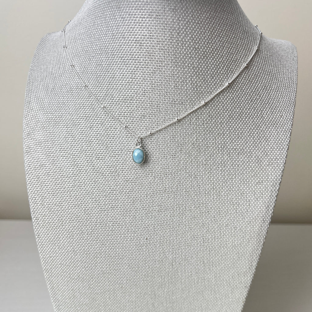 Larimar Necklace | Sterling Silver