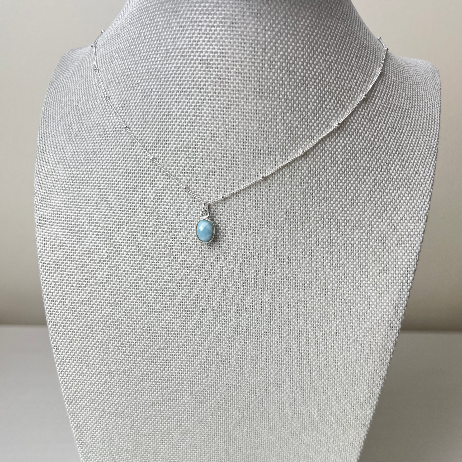 Larimar Necklace | Sterling Silver