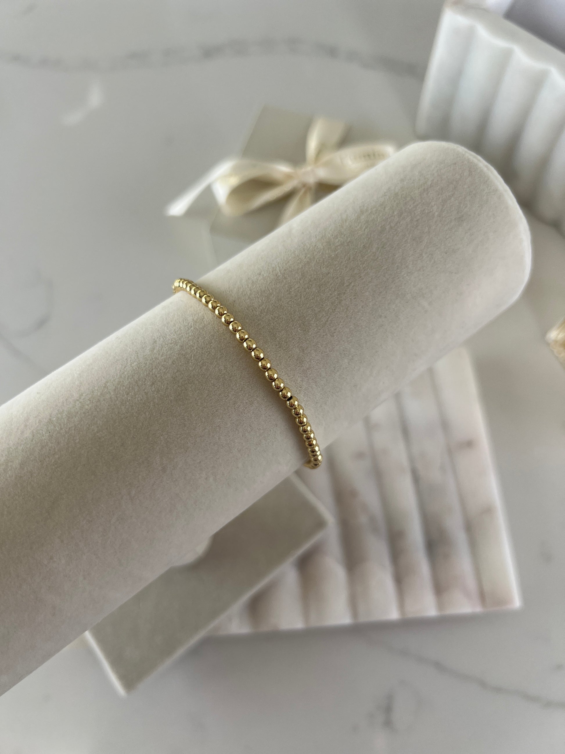 18k Gold-Plated Beaded Bracelet