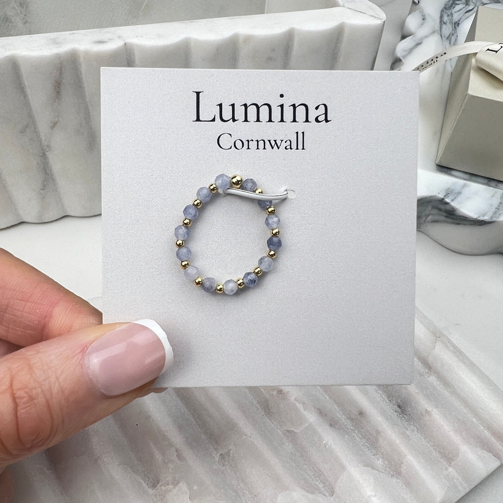 Tanzanite Stretch Ring | Gold Plated