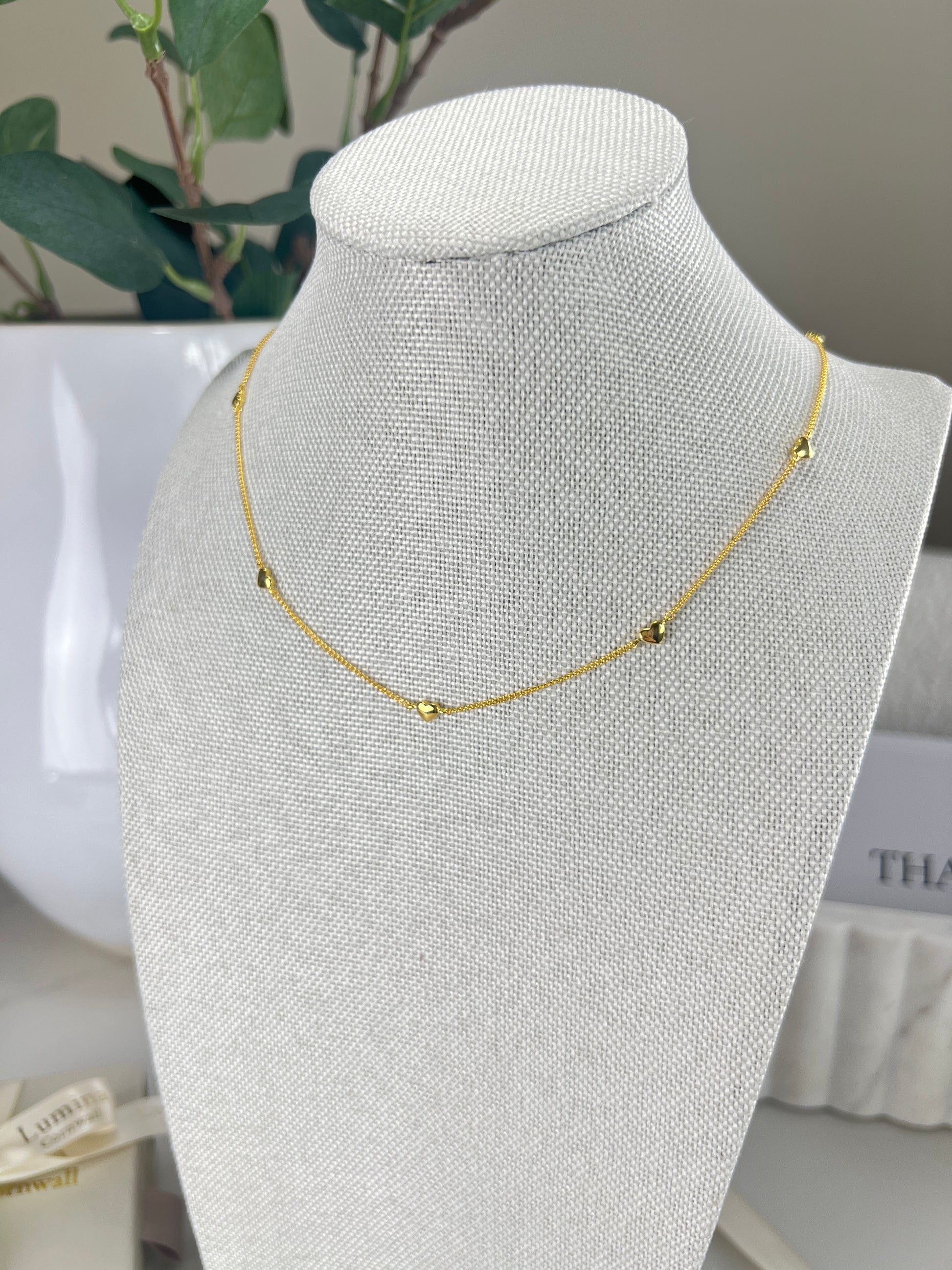 Dainty Heart Necklace | Gold