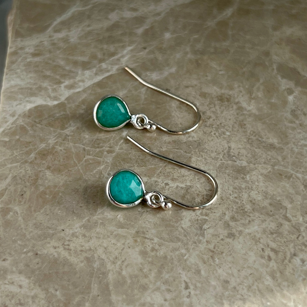 Sterling Silver Amazonite Earrings
