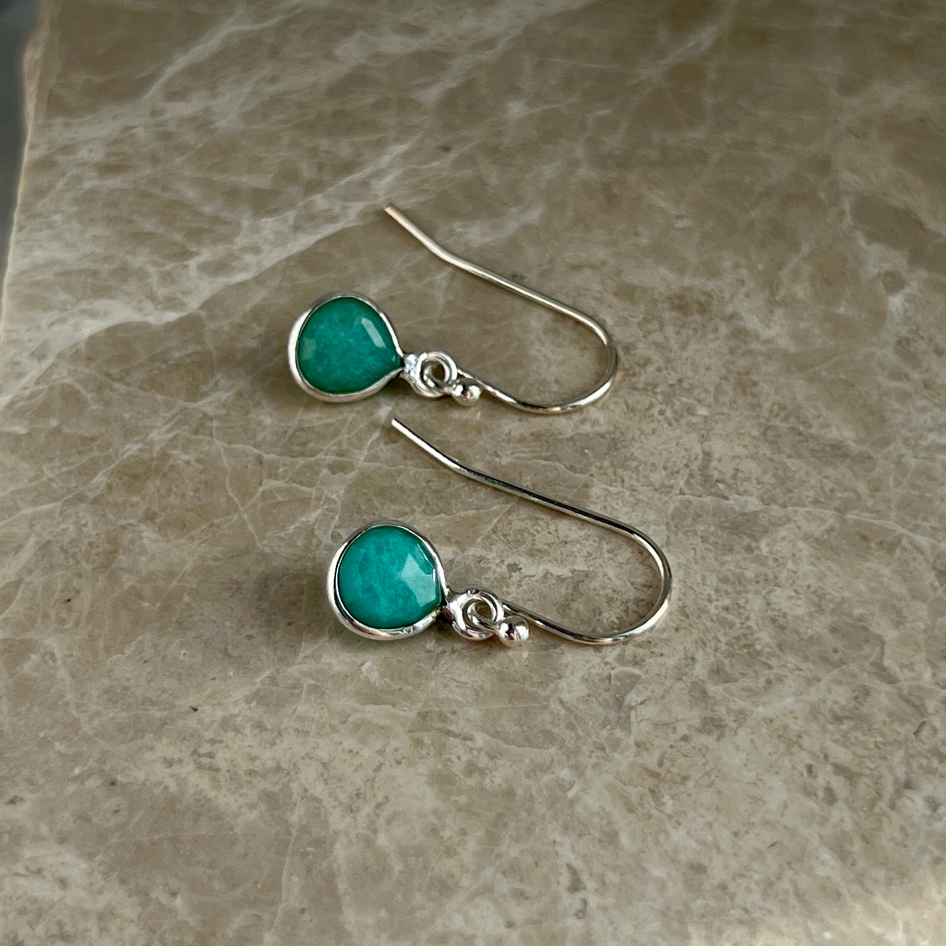 Sterling Silver Amazonite Earrings