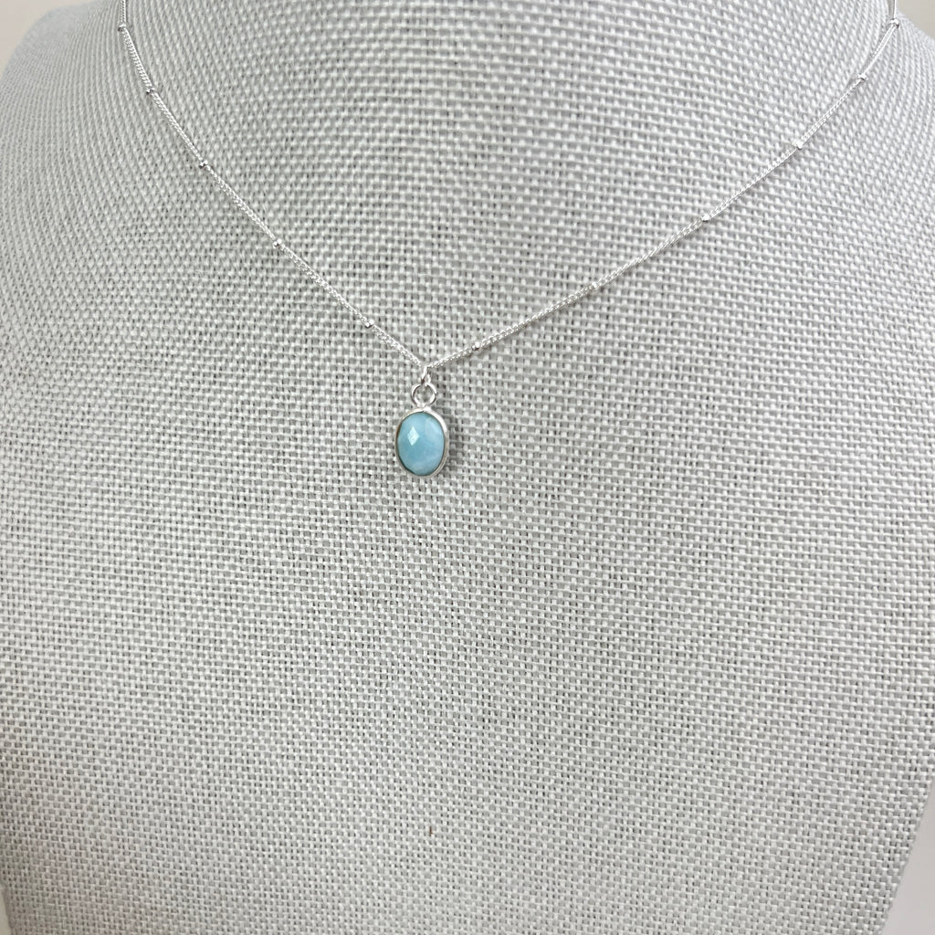 Larimar Necklace | Sterling Silver