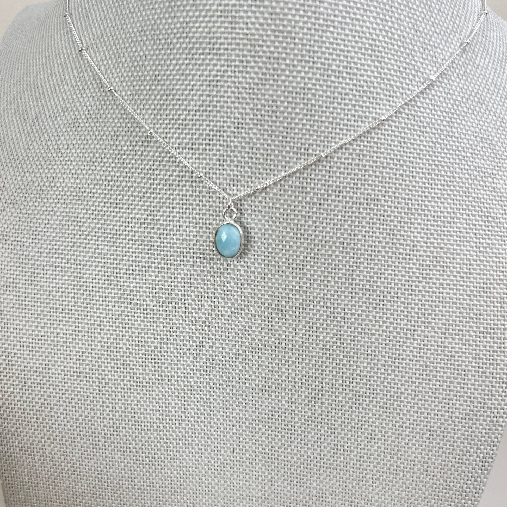 Larimar Necklace | Sterling Silver