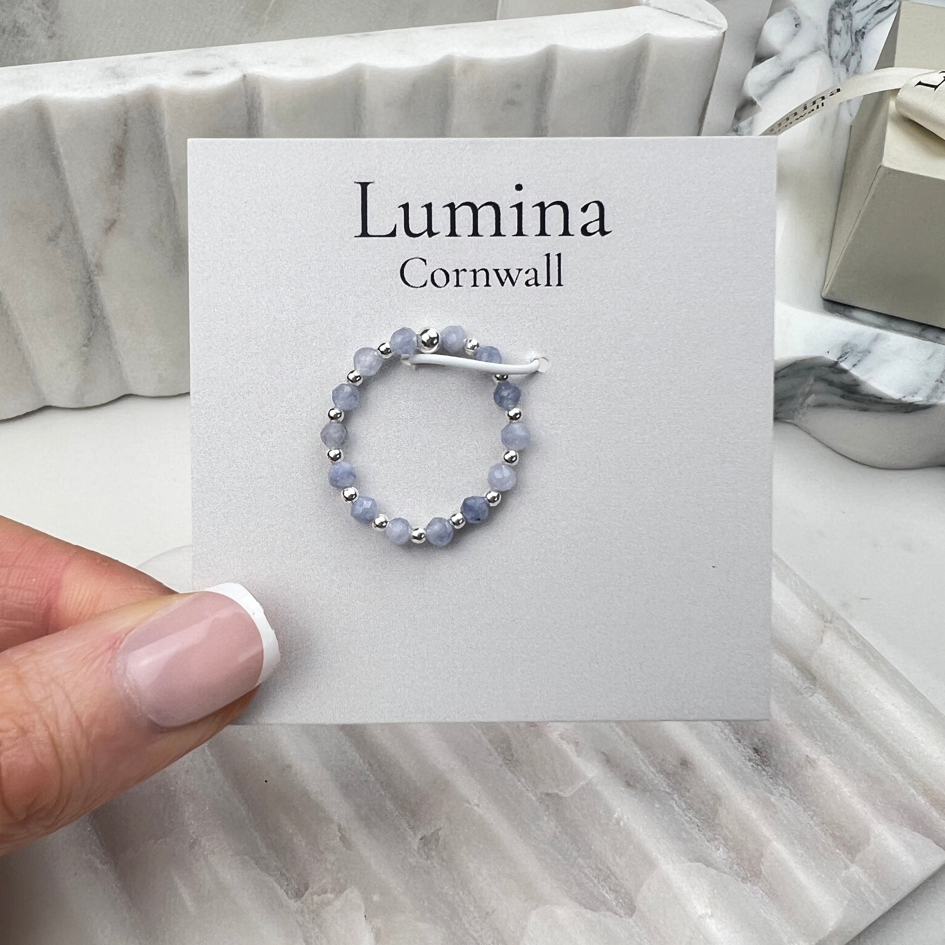 Tanzanite Stretch Ring | Sterling Silver