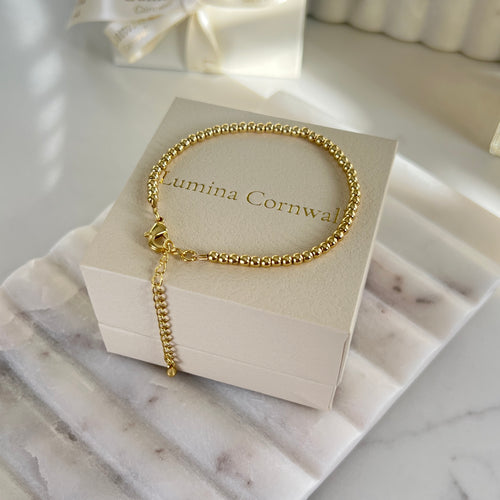 18k Gold-Plated Beaded Bracelet