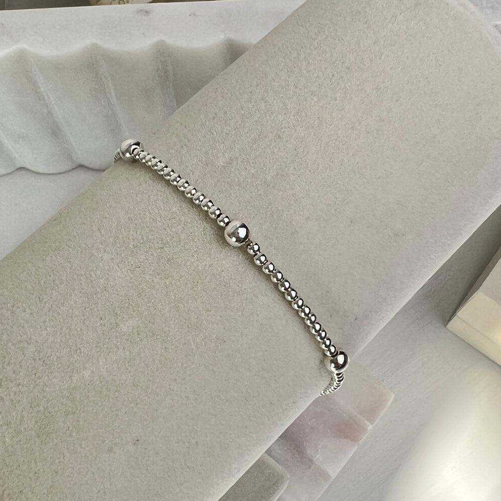 Sterling Silver Beaded Bracelet