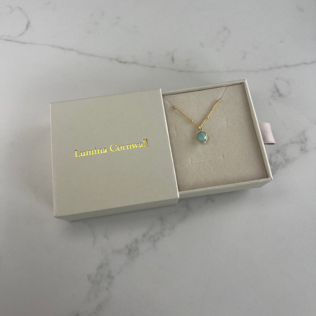 Amazonite Necklace | Gold