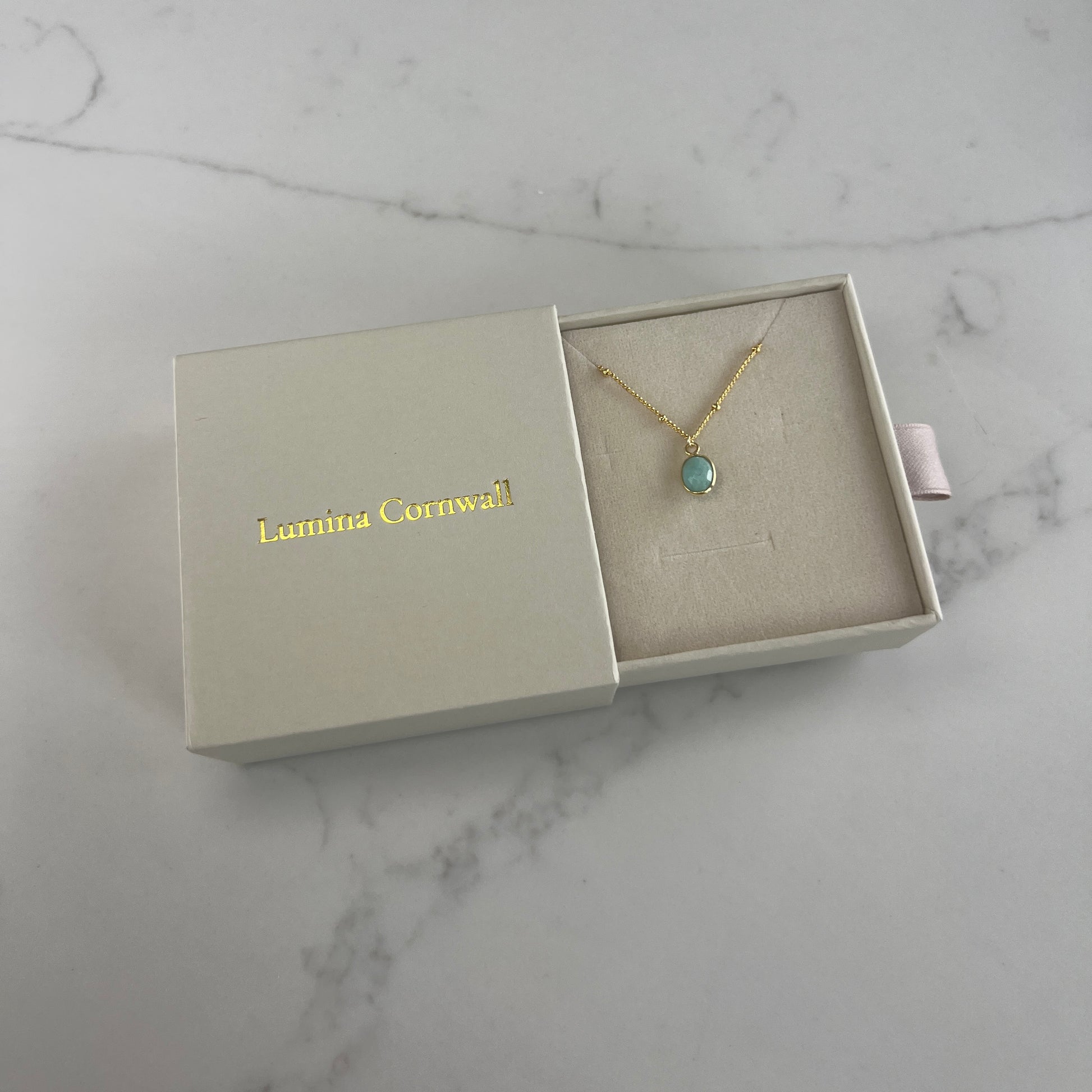 Amazonite Necklace | Gold