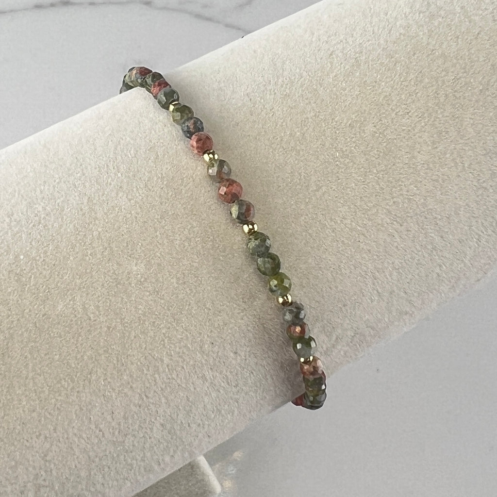 Unakite Dainty Bracelet