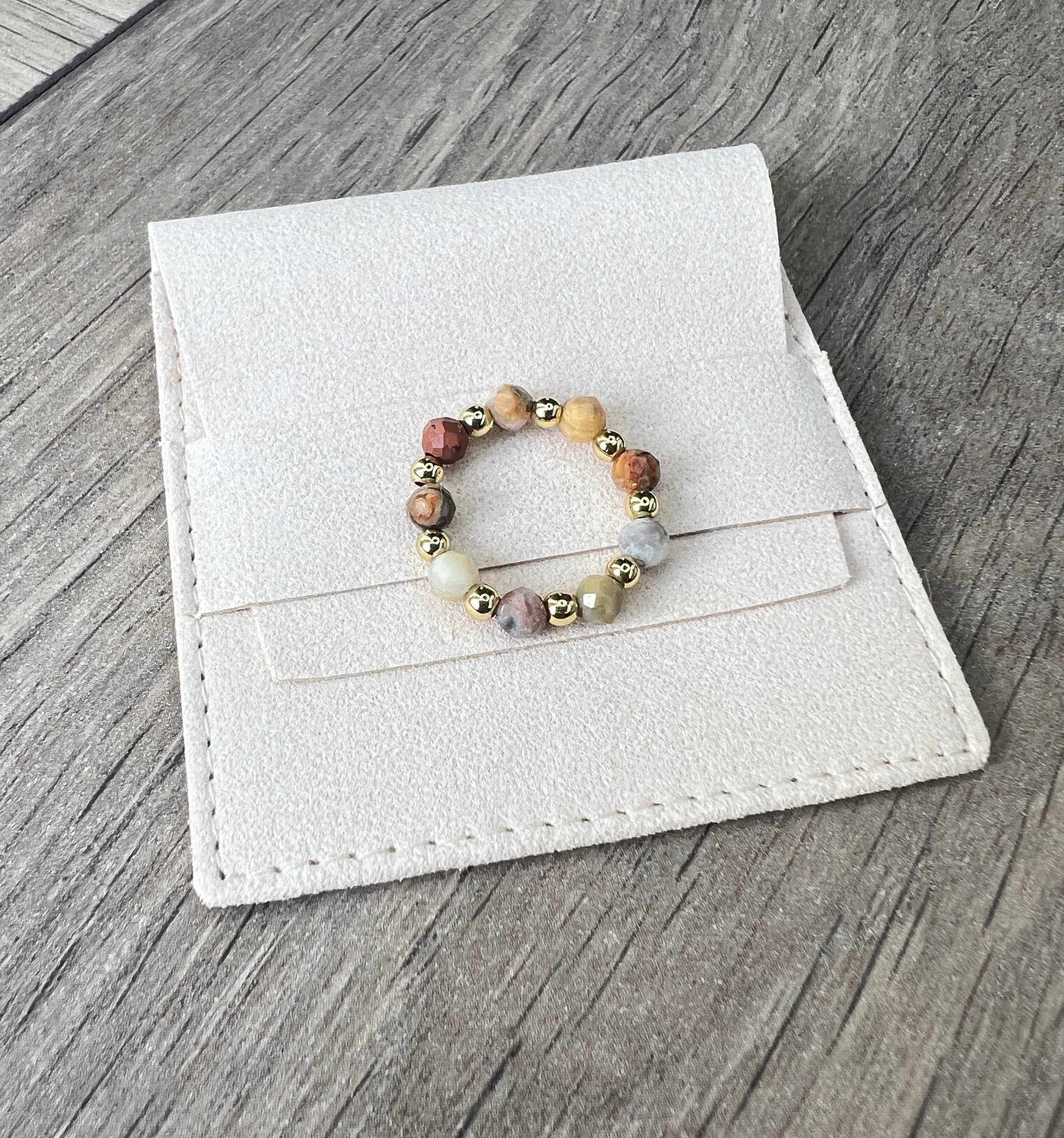 Crazy Lace Agate Ring