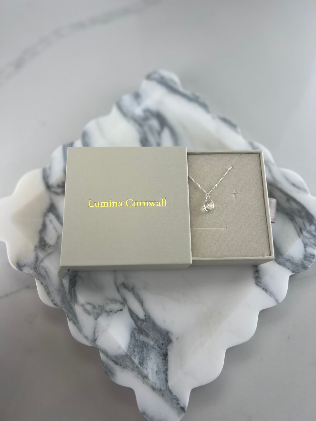 Clear Quartz Necklace | Sterling Silver