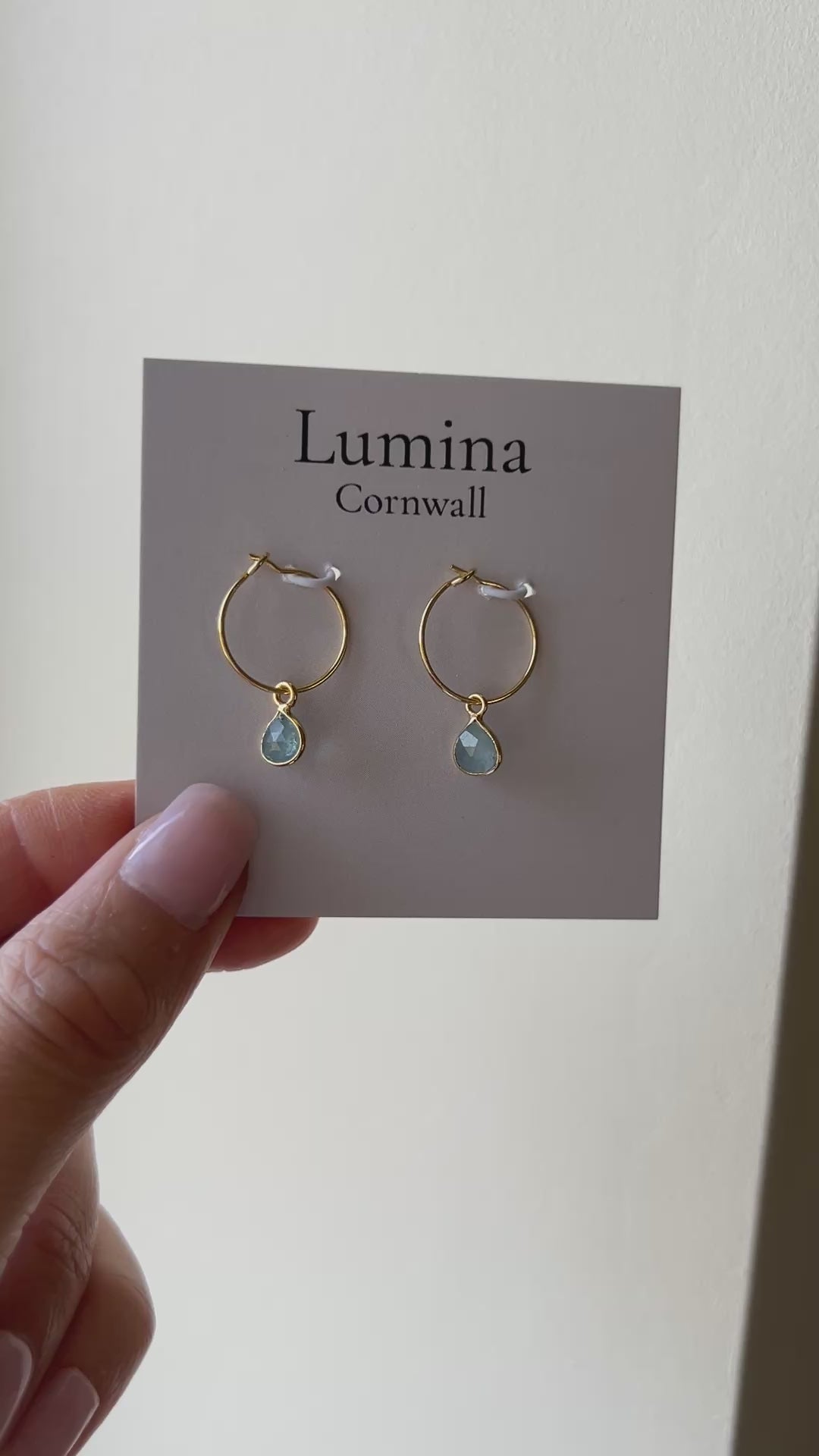 Aquamarine Hoop Earrings