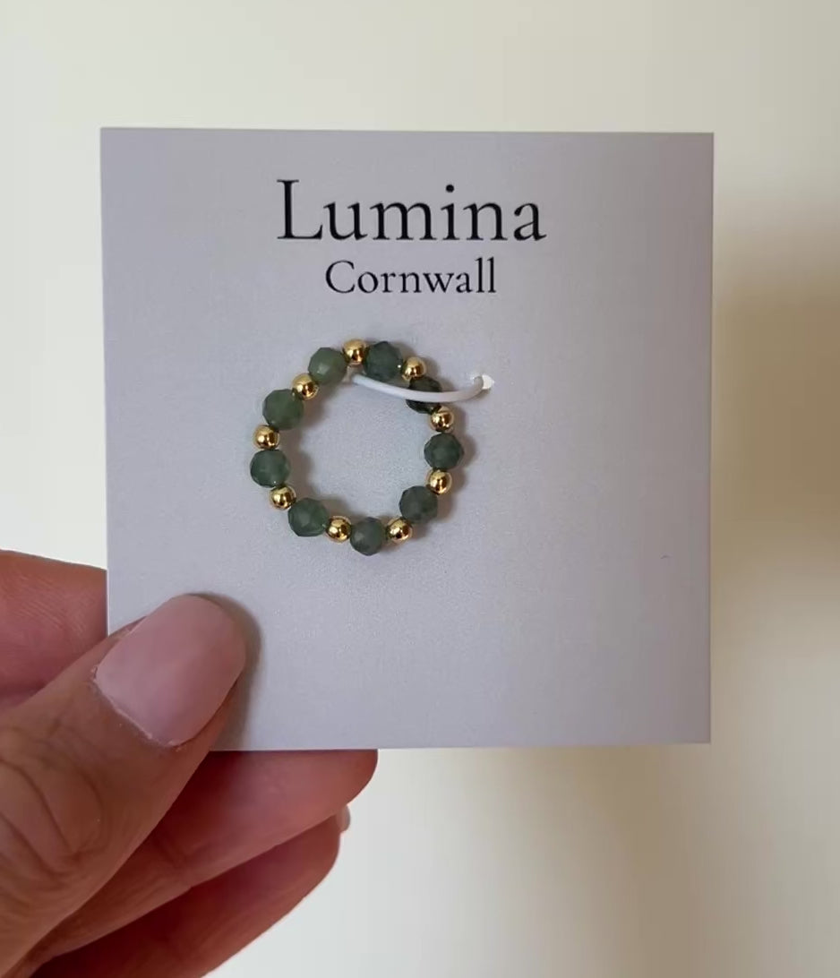 Green Apatite Ring